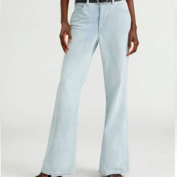 Everlane The High Rise Flare Jeans Denim Blue Jean Light Wash High Rise New 26 - Picture 3 of 12